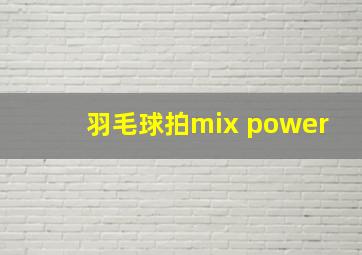 羽毛球拍mix power